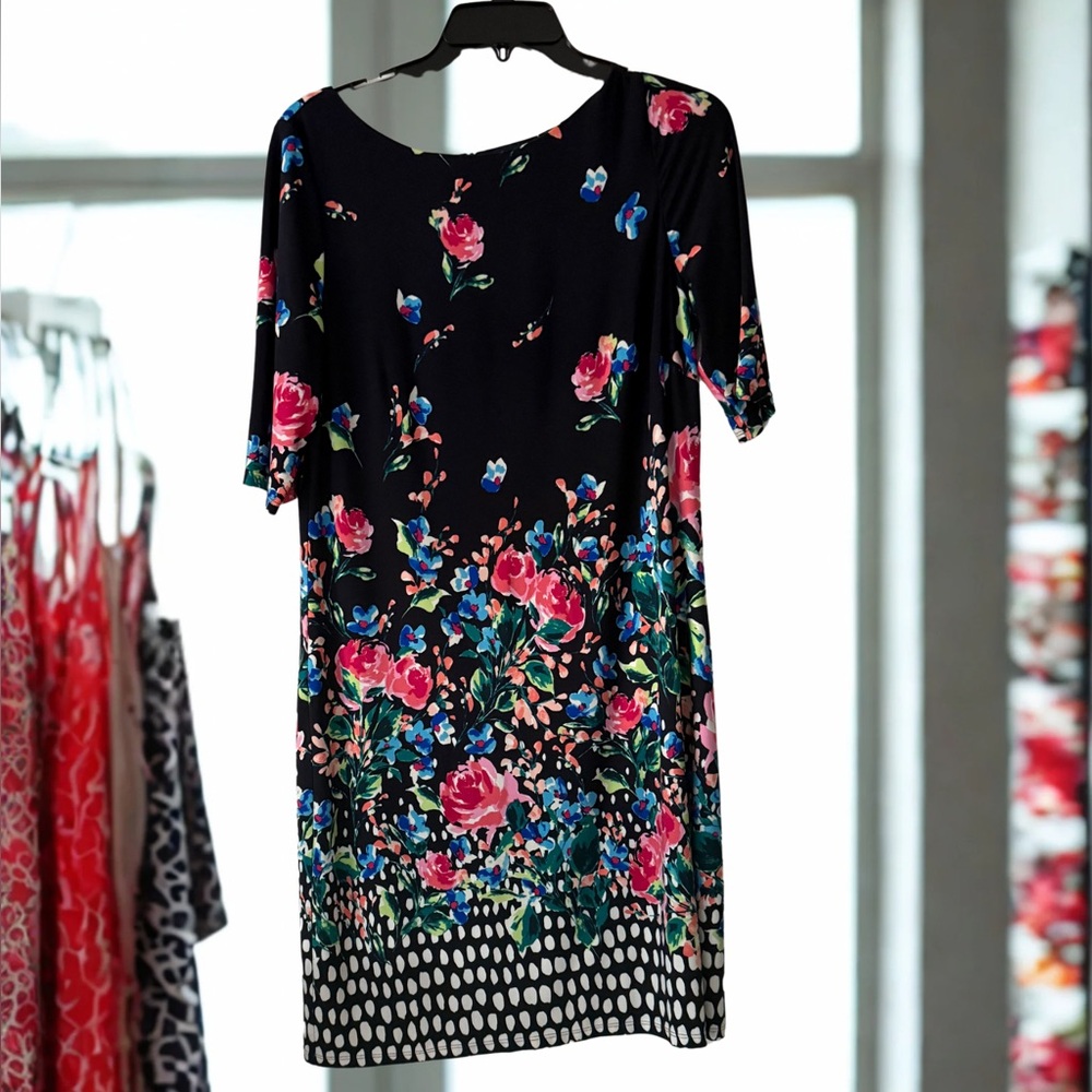Eliza J Dark Navy Floral Dress